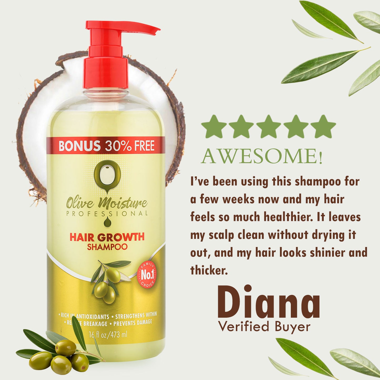 Olive Moisture Professional Hair Growth Shampoo