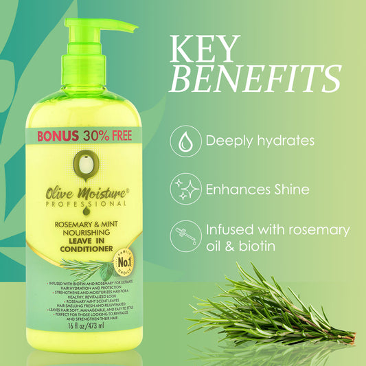 Olive Moisture Professional Rosemary & Mint Nourishing Leave In Conditioner