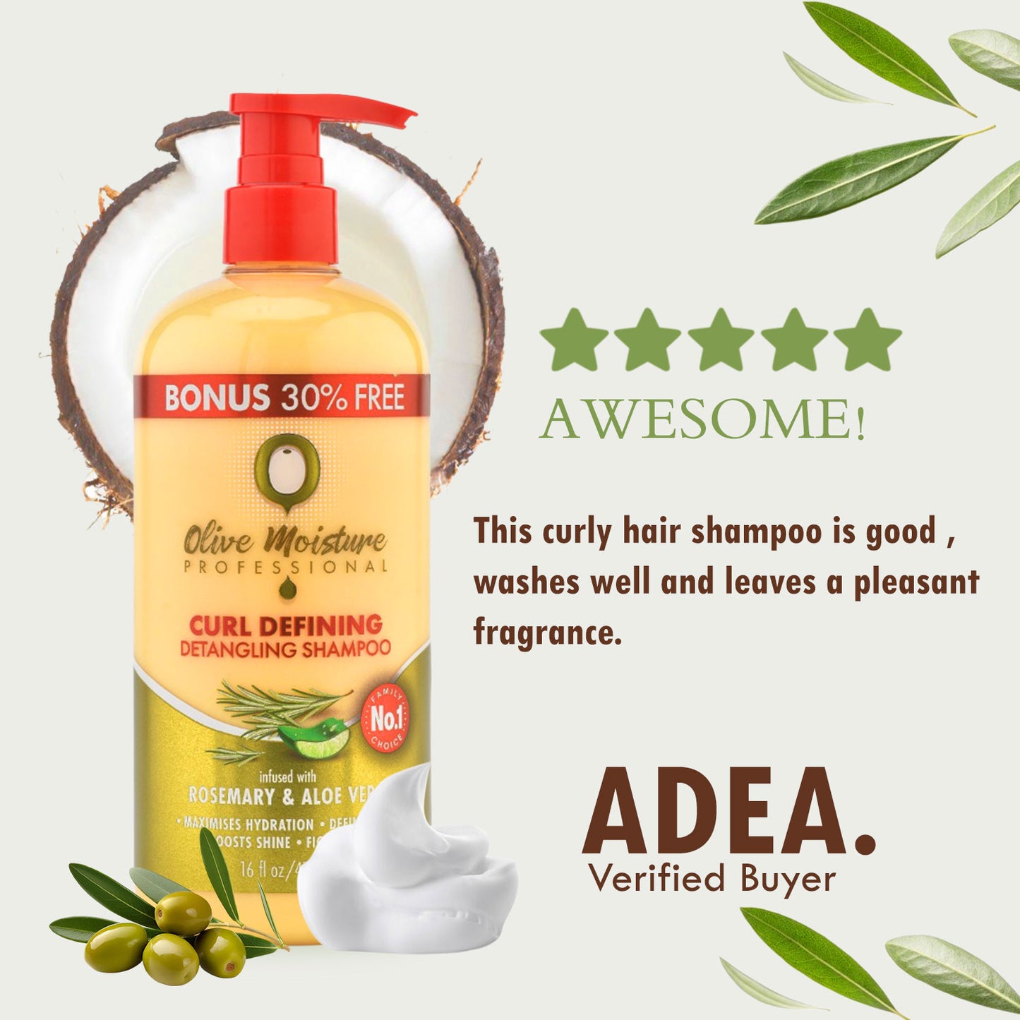 Olive Moisture Professional Curl Defining Detangling Shampoo