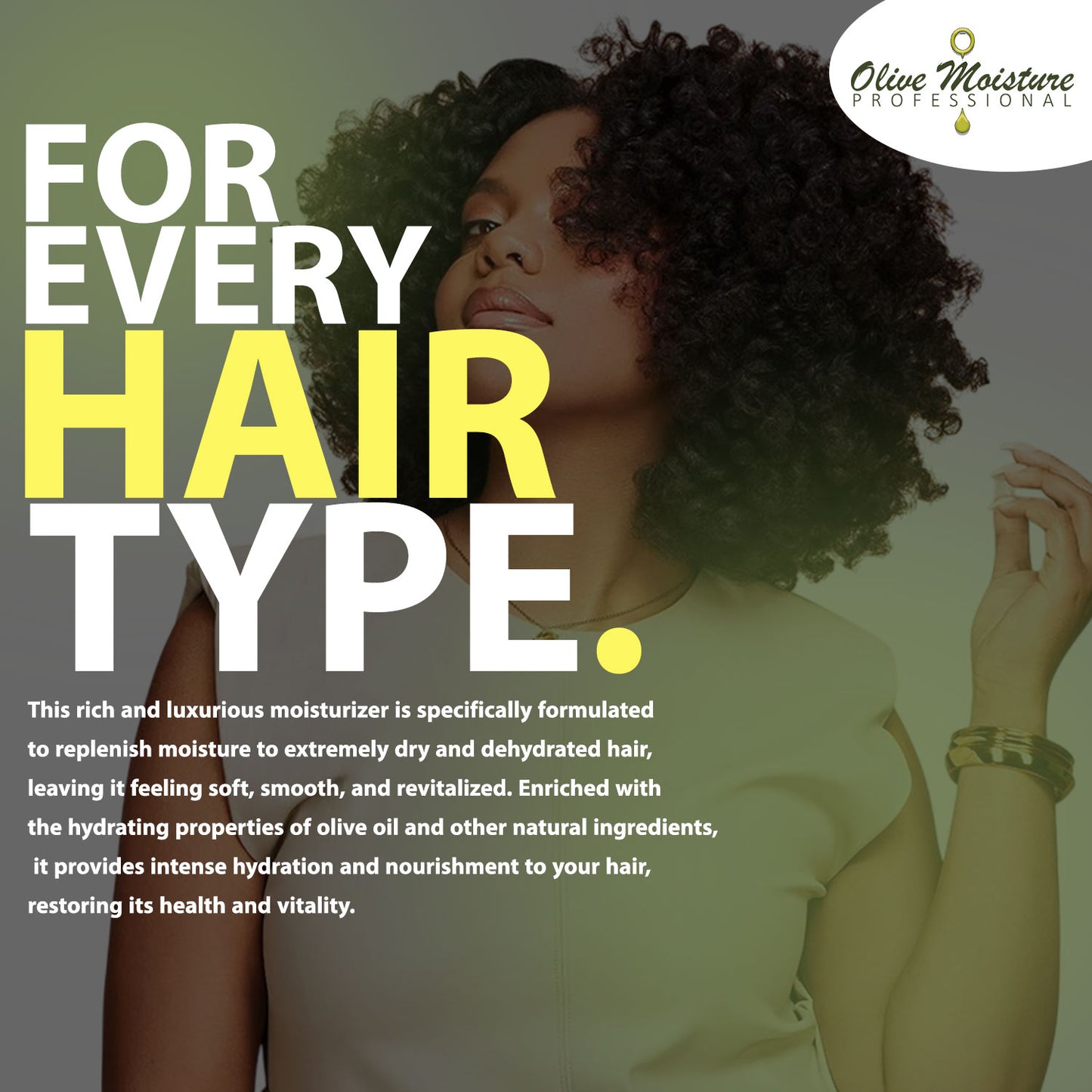 Olive Moisture Professional Moisturiser For Extremely Dry, Thirsty Hair