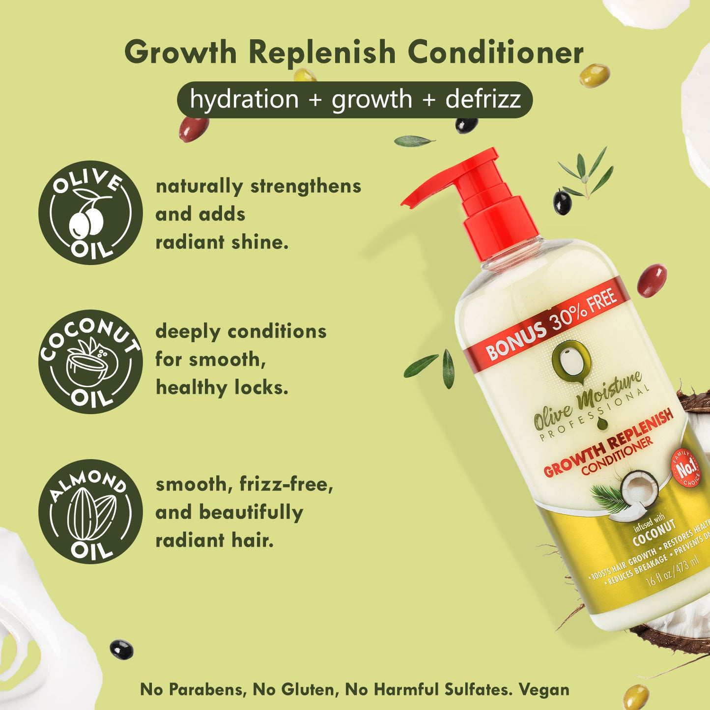 Olive Moisture Professional Growth Replenish Conditioner