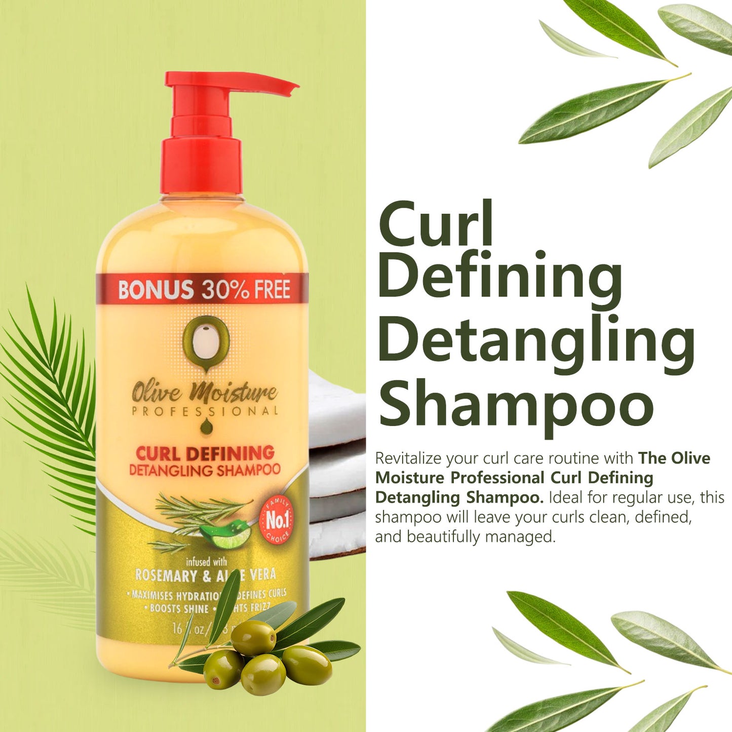 Olive Moisture Professional Curl Defining Detangling Shampoo