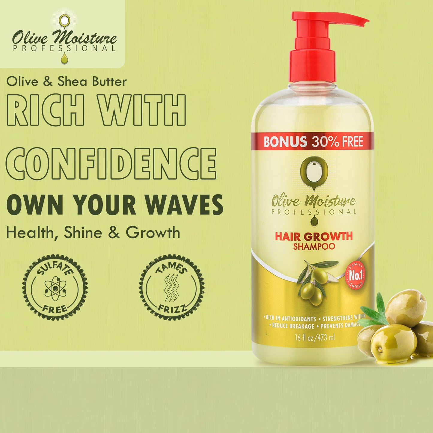 Olive Moisture Professional Hair Growth Shampoo