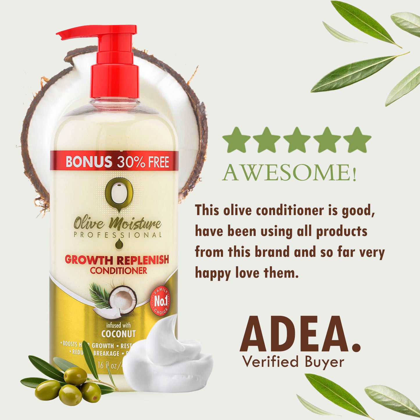 Olive Moisture Professional Growth Replenish Conditioner