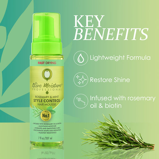 Olive Moisture Professional Rosemary And Mint Style Control Hair Mousse