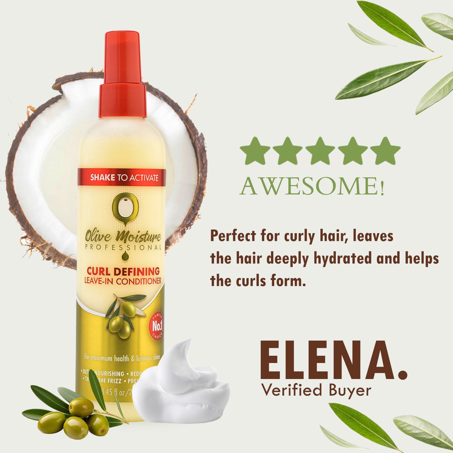 Olive Moisture Professional Curl Defining Leave In Conditioner